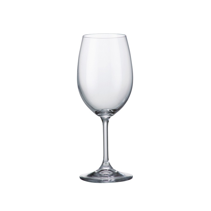 6 db Klara vörösboros pohár készlet, 350 ml, Bohemia Crystalite