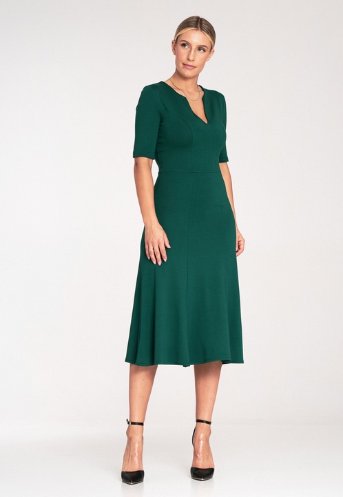 Официална рокля Figl, зелена, вискоза