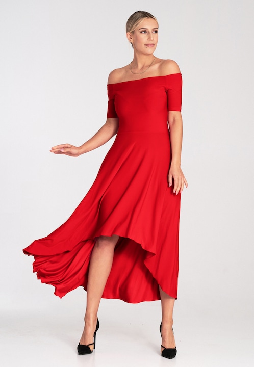 Rochie de seara lunga, Figl, rochie maxi, rosu, poliester-elastan