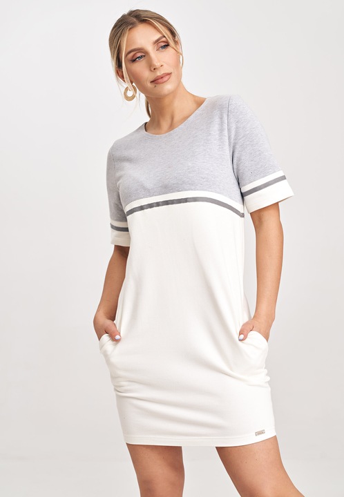 Rochie hanorac, Figl, bumbac, gri