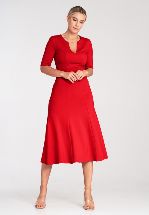 Rochie formala, Figl, rosie, viscoza, M INTL