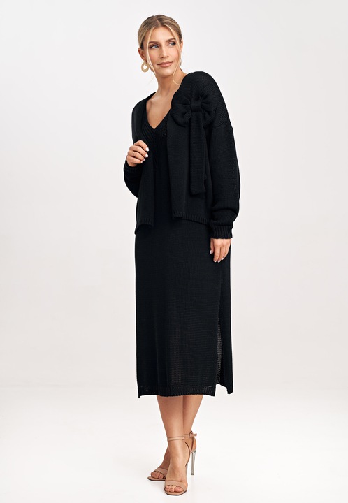 Rochie dama Figl M997, acril, bumbac, negru, One Size INTL