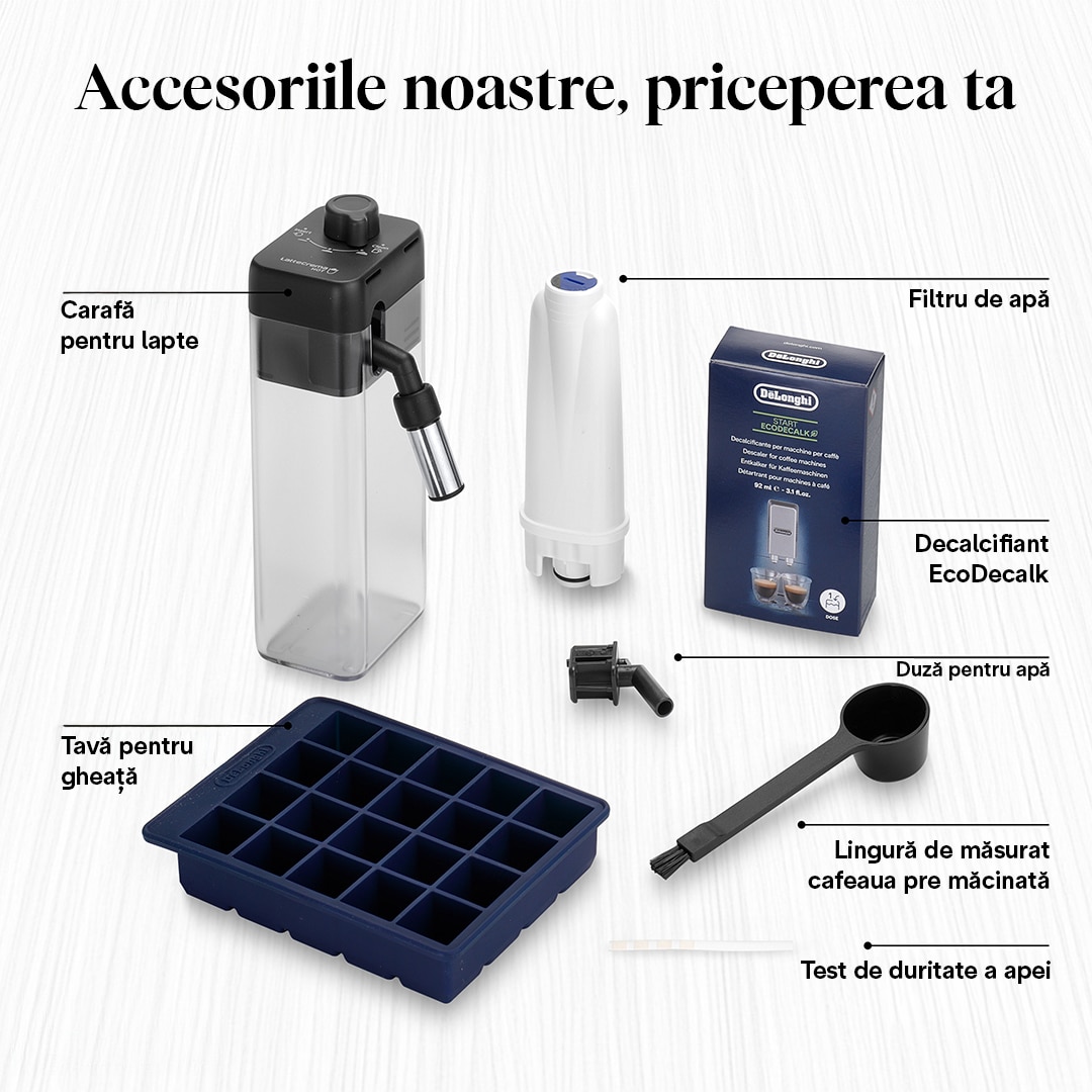 Espressor automat De’Longhi PrimaDonna Aromatic, 35 de bauturi, 2 ...