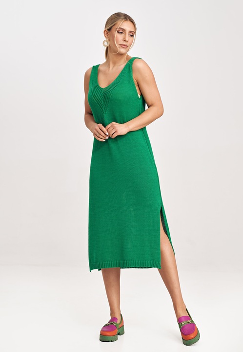 Rochie dama Figl M997, acril, bumbac, verde, One Size INTL