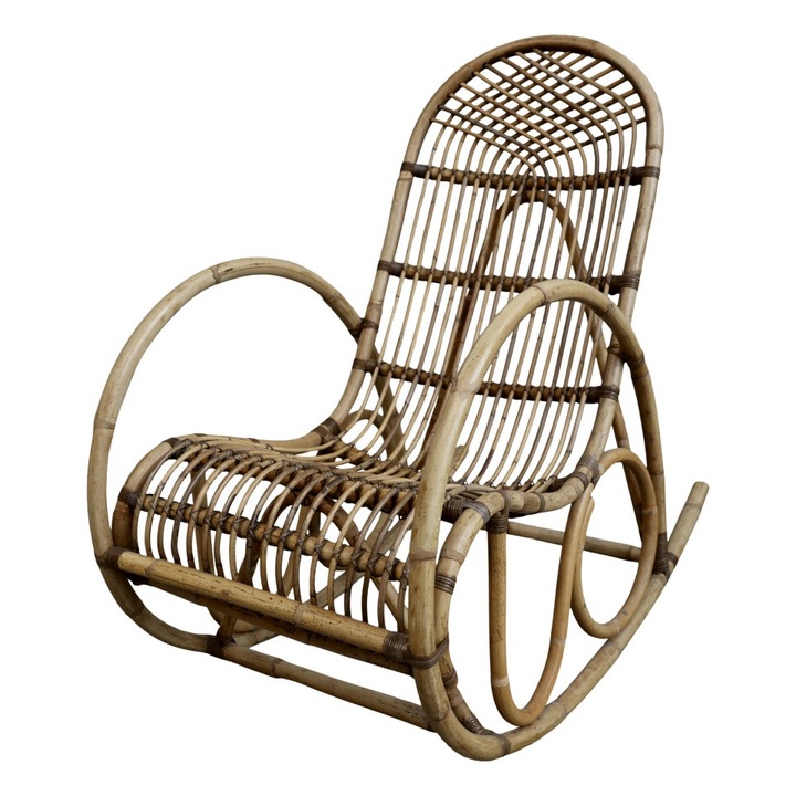 Scaun balansoar din rattan, Old French