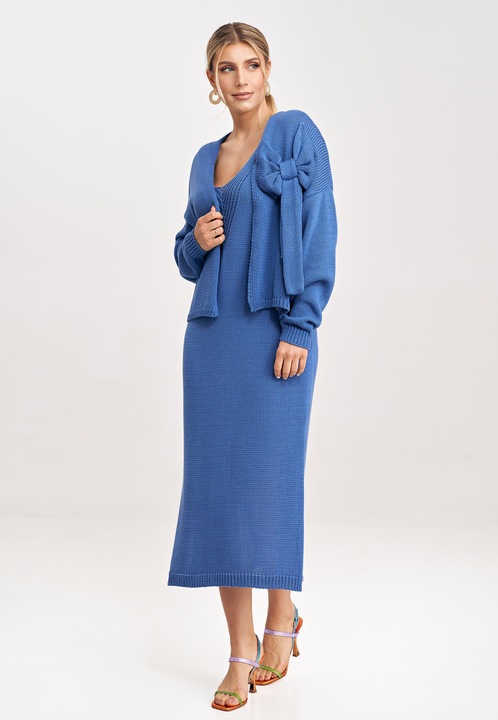 Rochie dama Figl M997, acril, bumbac, albastru, One Size INTL