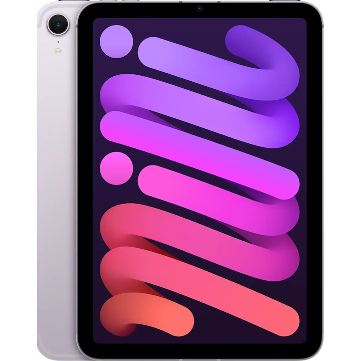 Таблет Apple iPad mini 7, Purple, Cellular с процесор 2x Apple A17 (3.8 GHz) + 4x Apple A17 (2.1 GHz), 8 GB, 128 GB, IPadOS 18, Светлолилав