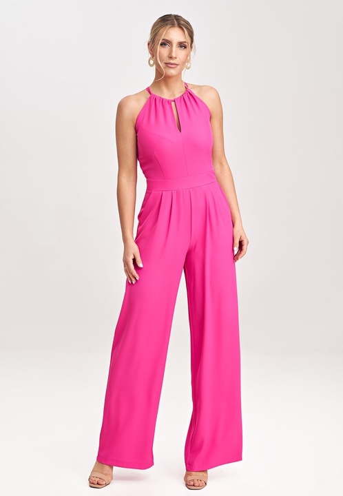 Salopeta dama, FIGL, eleganta, fara maneci, croi lejer, roz, 100% poliester, S-M INTL