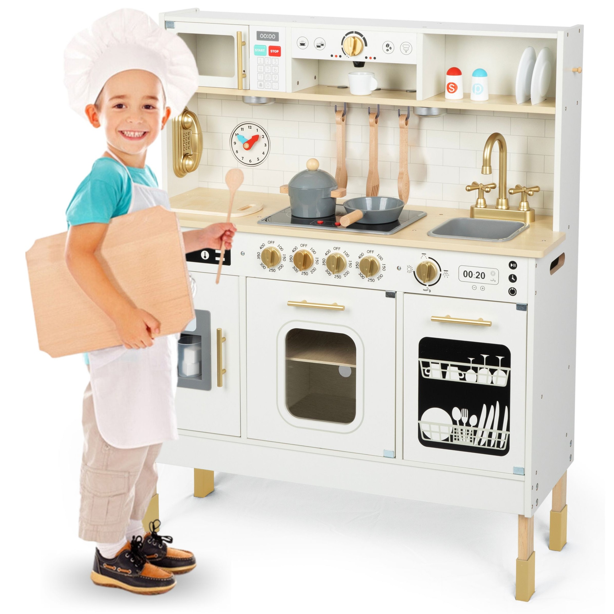 Set Bucatarie Din Lemn Cu Accesorii, Mamabrum, Mam155 Bucatarie De ...