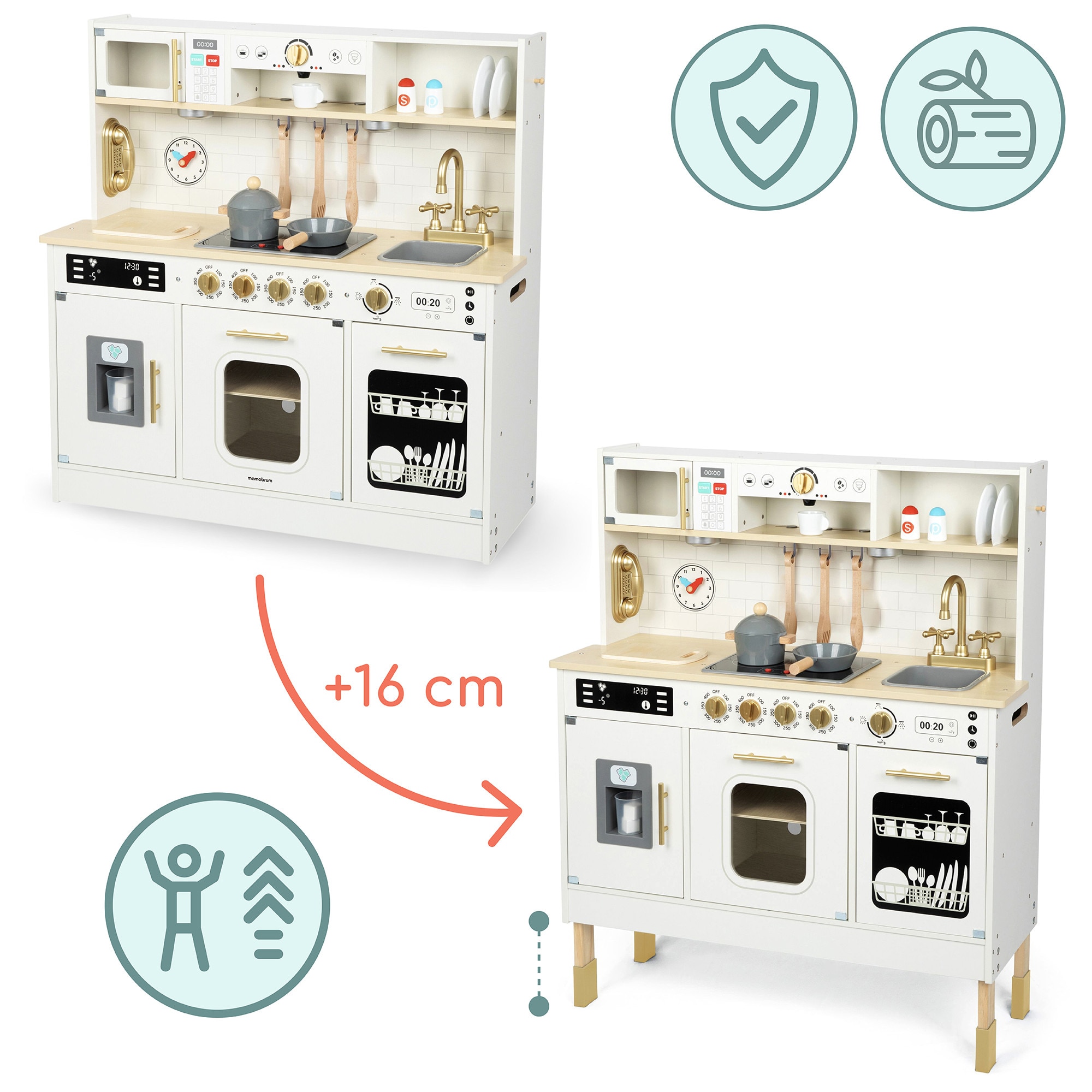 Set Bucatarie Din Lemn Cu Accesorii, Mamabrum, Mam155 Bucatarie De ...