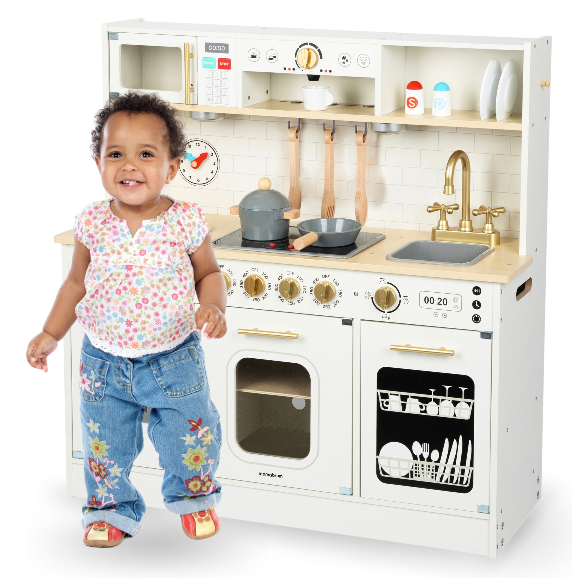 Set Bucatarie Din Lemn Cu Accesorii, Mamabrum, Mam155 Bucatarie De ...