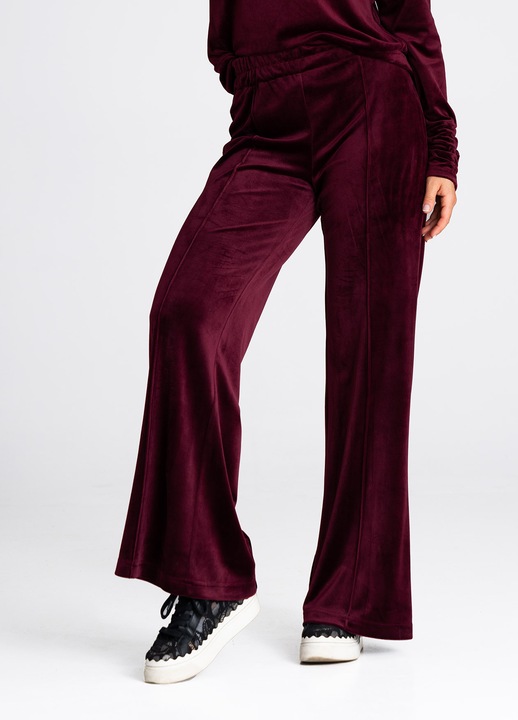 Női nadrág, Figl, M966, kényelmes, sötétpiros, poliészter/elasztán