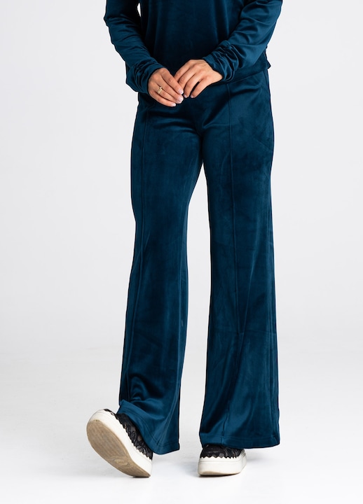 Női nadrág, Figl, sötétkék, bő szabású, rugalmas, poliészter/elasztán, L INTL