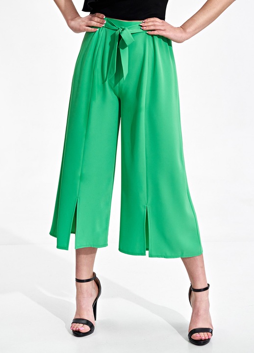 Női nadrág, Figl, M860 modell, zöld, poliészter, elegáns