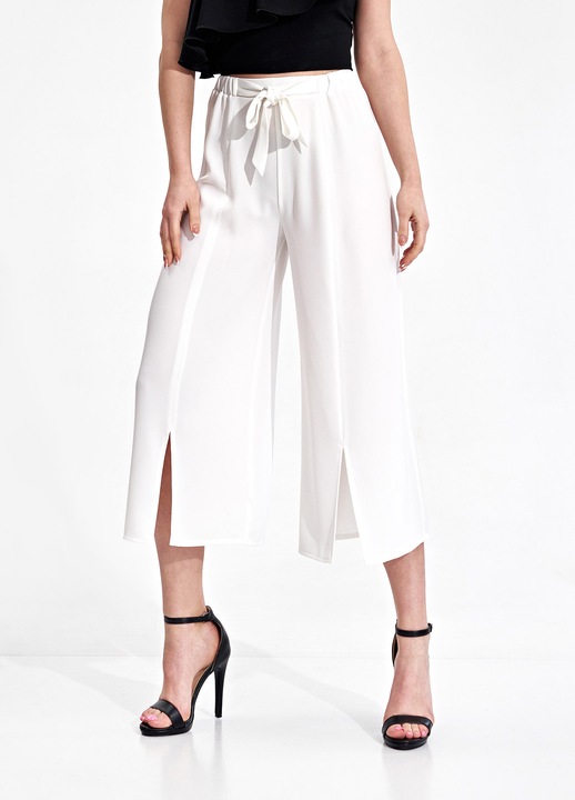 Figl M860 női nadrág, fehér, poliészter, laza szabású, kényelmes, XL INTL