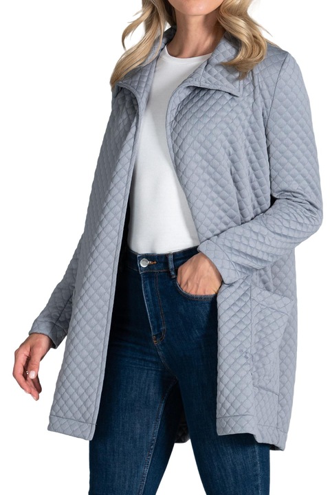 Palton dama M814, Figl, Poliester/Elastan, Bleumarin, L-XL INTL