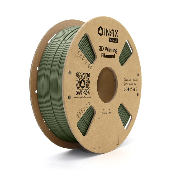 Filament 3D PLA Easy to Print, 1,75 mm 1 kg, 190 - 220 °C, Verde Militar