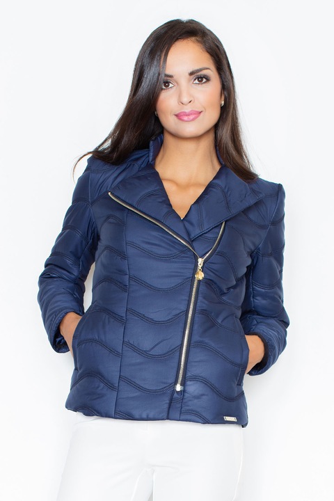 Jacheta dama M404, Figl, Poliester, Bleumarin