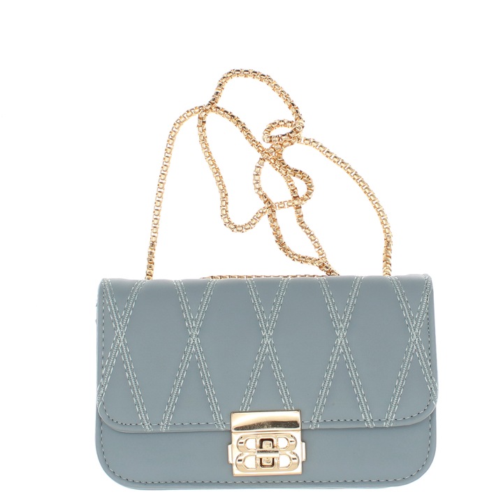 Válltáska, női, szintetikus anyag, ButicCochet, 19x12x6 cm, kék - GND884