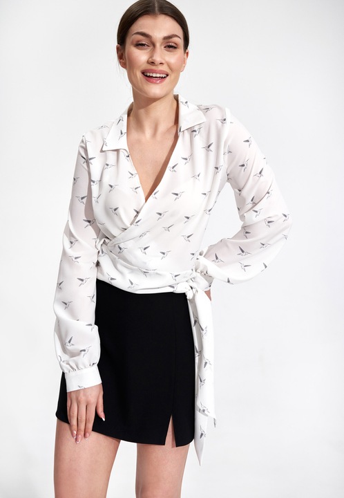 Női ing, Figl, Poliészter/Elasztán/Viszkóz, Fehér, XL INTL