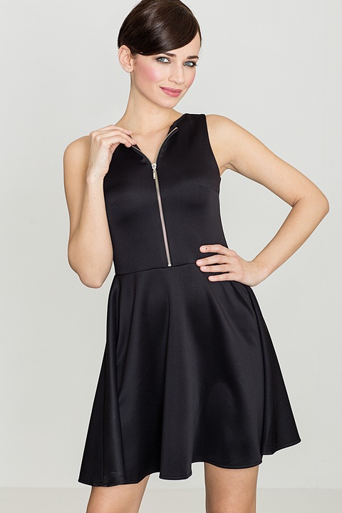 Lenitif Rochie mini dama Hores K098 neagra, Negru