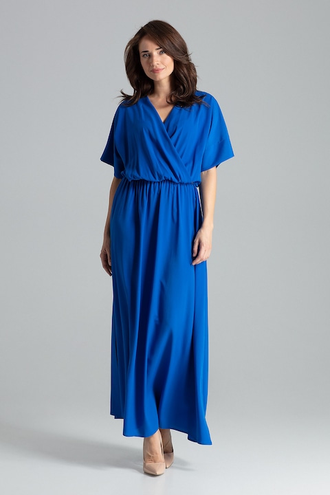 Rochie lunga Lenitif L055, eleganta, cu talie elastica, poliester