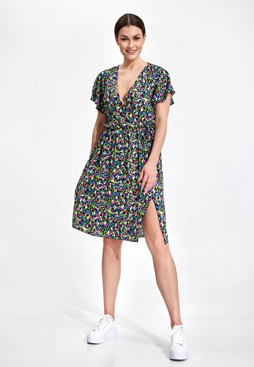 Rochie midi Figl, imprimeu floral, multicolor, viscoza 100%, L-XL INTL