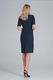Rochie creion Figl, model M851, bleumarin, poliester, maneci scurte, L INTL