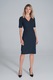 Rochie creion Figl, model M851, bleumarin, poliester, maneci scurte, L INTL