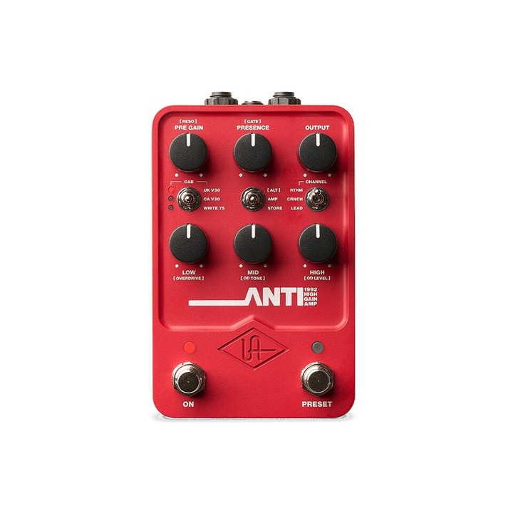 Amplificator de inalta putere Universal Audio, UAFX Anti 1992, efect pentru chitara, rosu, 92x141x65mm