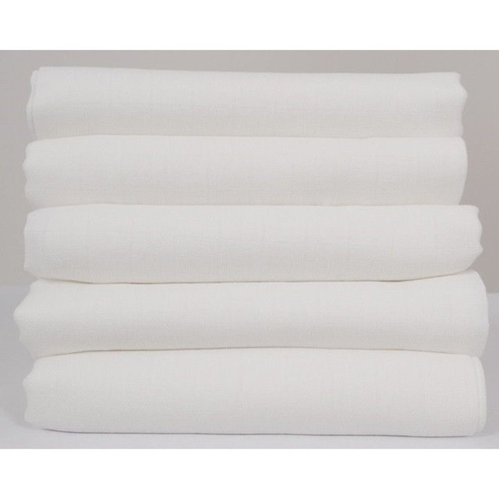 Фланелена пелена 70x80 Бяла 100% памук 1бр