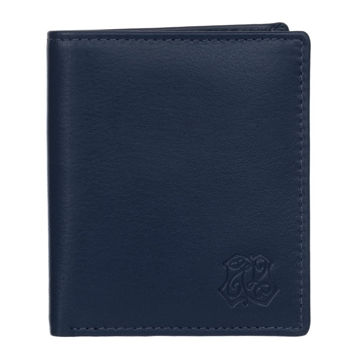 Portofel barbati Kaletnik Swat, piele naturala, protectie RFID, 8 compartimente pentru carduri, negru