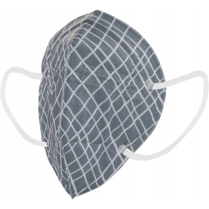 Masca FFP2, TechniSat, 5 straturi, certificat CE, alb, set 425 buc.