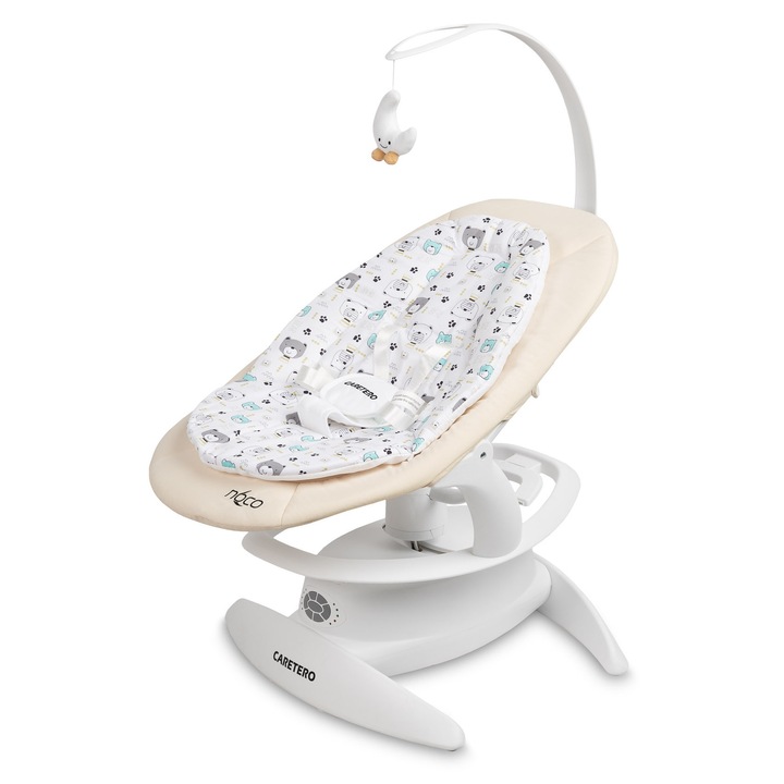 Електрически люлеещ се стол за деца CARETERO NOCO Recliner с музика 0-12 месеца - Бежов