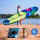 Set placa gonflabila Stand Up PaddleBoard Thunder TROPI, 320x75x15cm, Kit de reparatii, Geanta de transport, Vasla atasata pentru inot, Pompa, Scaun, Culoare Tropical
