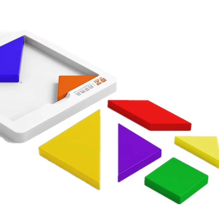 Tangram, puzzle de inteligenta pentru copii, blocuri geometrice, jucarii puzzle, cadouri de ziua de nastere