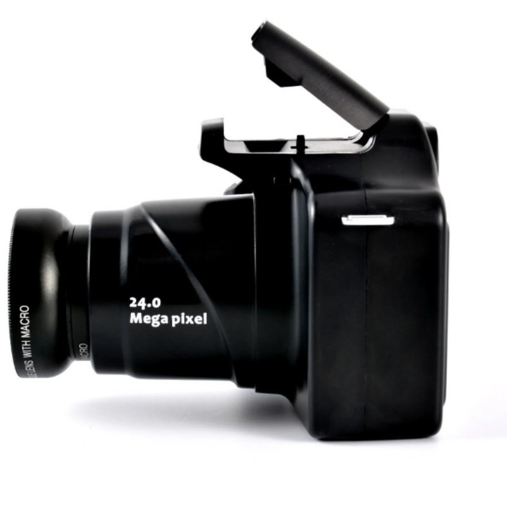Fokelyi 24MP-es, 18x zoomos, fekete, 3 hüvelykes SLR fényképezőgép