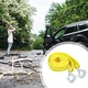Curea de troliu pentru remorca rezistenta cu carlig, franghie de 13 ft 11000 lb, cablu de recuperare de remorcare intarit pentru vehicule de autostrada, camioane, SUV-uri, galben,