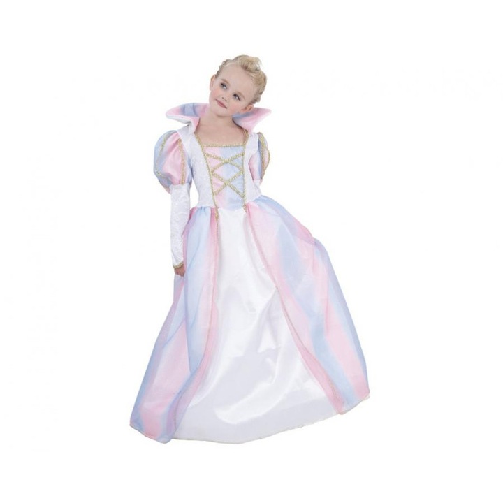 Costum carnaval Printesa curcubeu, pentru copii, 5-6 ani ( 110/120 cm)