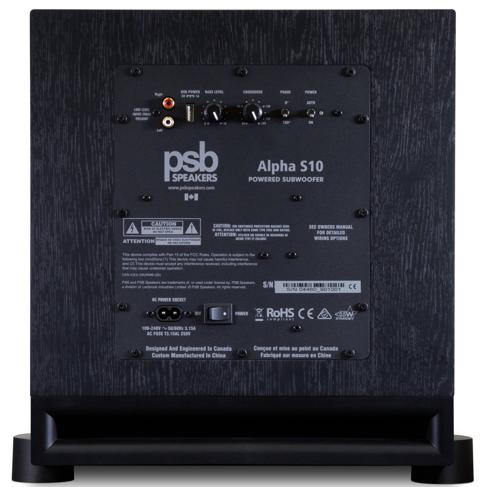 Subwoofer PSB Alpha S10, de podea, cu fir, 1 boxă
