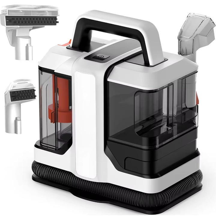 Aspirator cu Spalare prin Injectie-Extractie, 1000W, Curatare Profunda pentru Covoare si Tapiterii, Eliminare Eficienta a Murdariei si Bacteriilor, 2 Rezervoare (1300 ml Apa Curata / 1100 ml Apa Murdara)