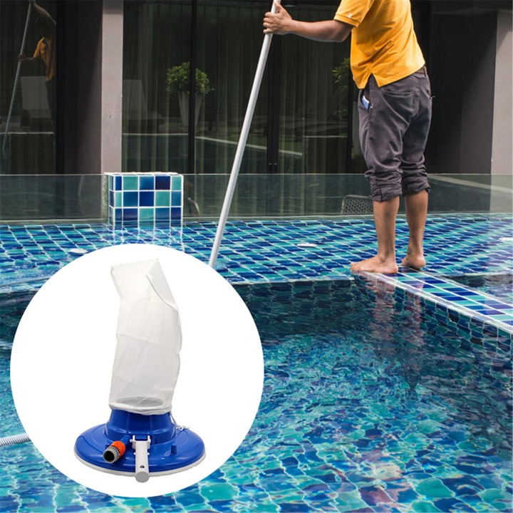 YANYXR medence porszívó kefével és szűrővel, 38cm, kék