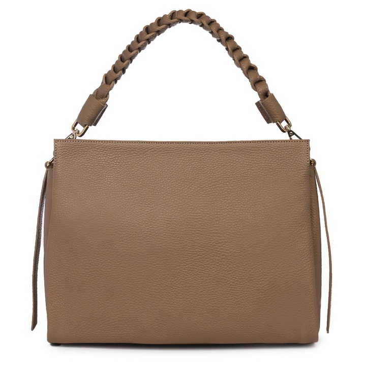 Дамска чанта от естествена кожа Natalia, Бежов