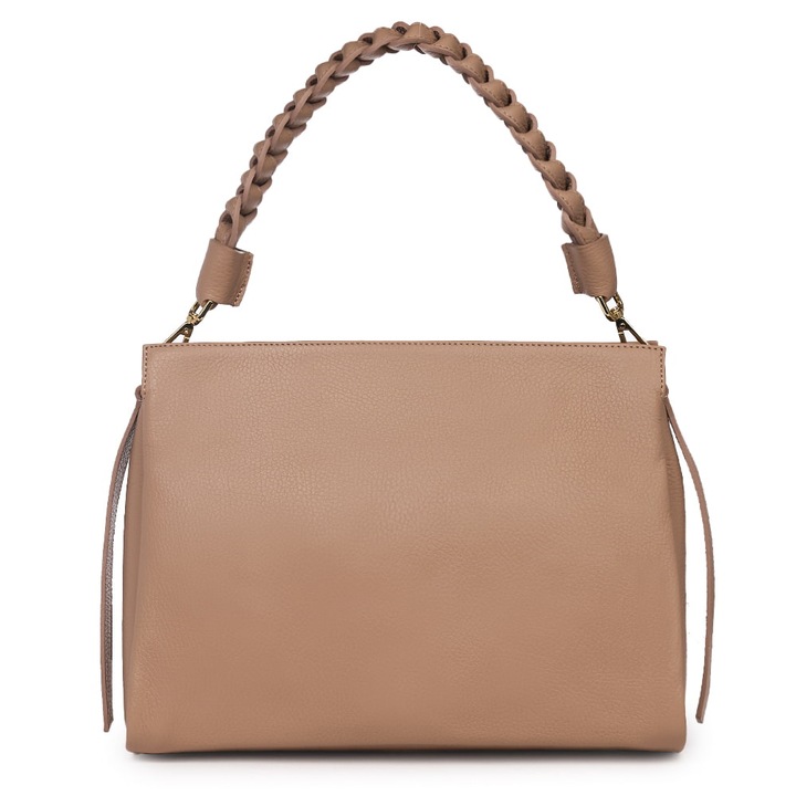 Дамска чанта от естествена кожа, Natalia, Розов