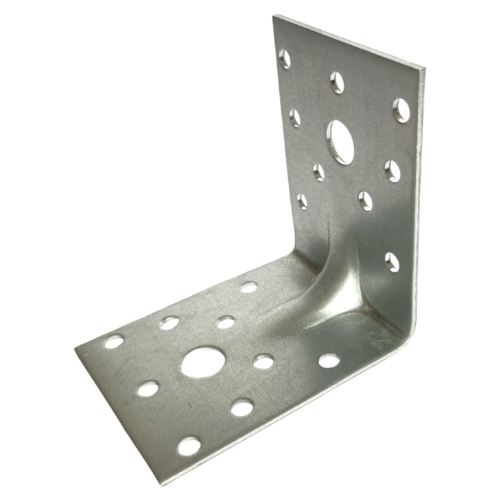 Coltar ranforsat cu prelucrare, Arras, KP 4, tabla de otel zincat, grosime 2,5 mm, unghi 90°, dimensiuni: 70x70x55x2,5 mm