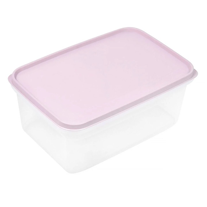 Caserola transparenta powder pink 4.5l