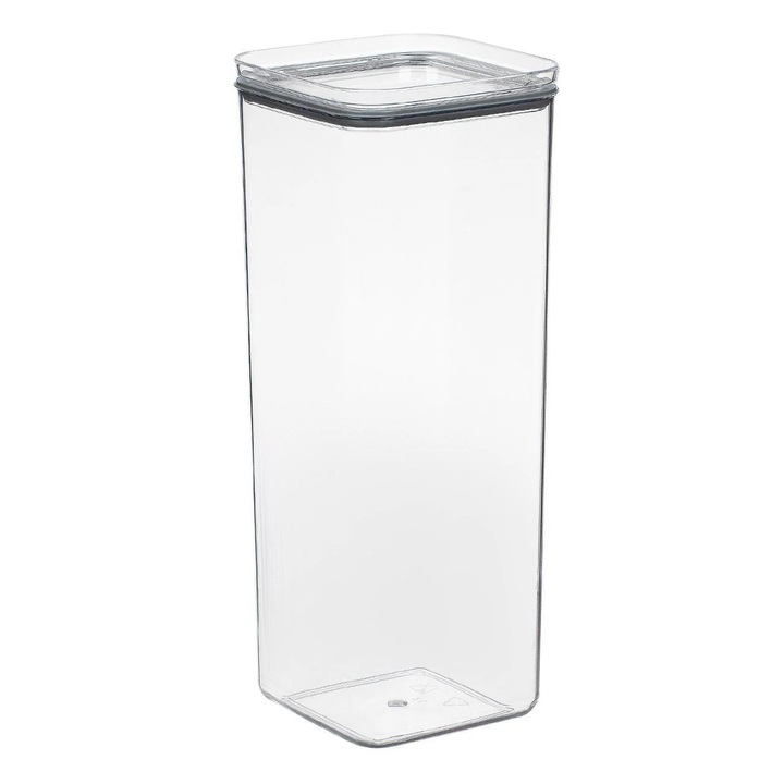 Recipient Depozitare Alimente Transparent din Plastic Patrat 2L
