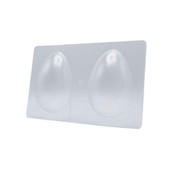 Matrita ciocolata Ou 13.5 cm, 2 cavitati, policarbonat, Chocolate World