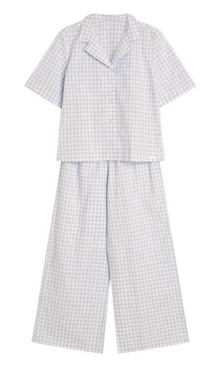 Pijama dama Rossini Esotiq, albastru pal, Abstract