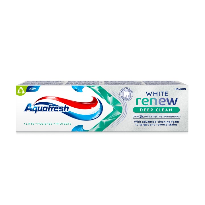 Паста за зъби Aquafresh White Renew, за дълбоко почистване, 75 мл, мента